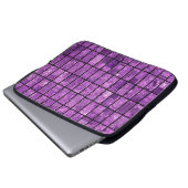 Helles abstraktes Mosaikviolett mit Glos Laptopschutzhülle (Vorne Knopf)