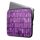 Helles abstraktes Mosaikviolett mit Glos Laptopschutzhülle (Vorderseite Links)
