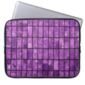 Helles abstraktes Mosaikviolett mit Glos Laptopschutzhülle (Vorderseite)