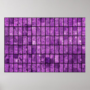 Helles abstraktes Mosaikviolett mit Glos Poster