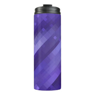 Helles abstraktes Mosaikviolett mit Glos Thermosbecher