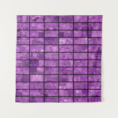 Helles abstraktes Mosaikviolett mit Glos Wandteppich (Vorderseite (Horizontal))