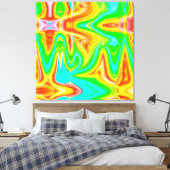 Helles Abstraktes Muster Leinwanddruck (Insitu (Schlafzimmer))