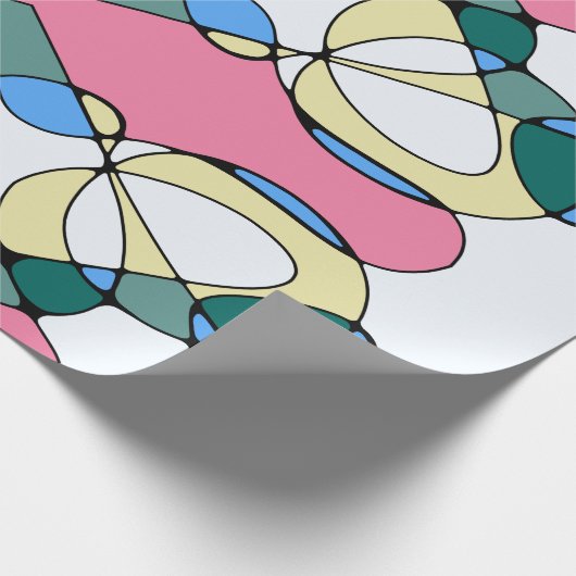 Helles Abstraktes Muster - Rosa Grün Geschenkpapier (Ecke)