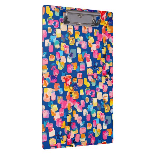 Helles Abstraktes Quadrat-Muster Klemmbrett (Rechts)