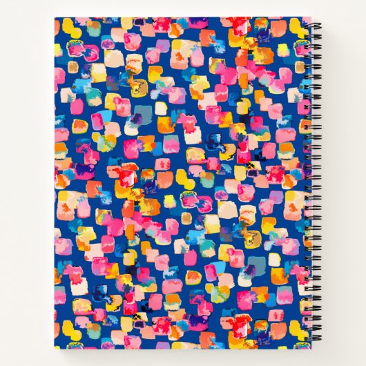 Helles Abstraktes Quadrat-Muster Notizblock (Rückseite)