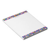 Helles Abstraktes Quadrat-Muster Notizblock (angewinkelt)