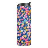 Helles Abstraktes Quadrat-Muster Thermosbecher (Nach links gedreht)