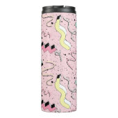 Helles abstraktes Retro-Muster, nahtlos. Thermosbecher (Rückseite)