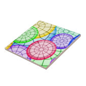 Helles Abstraktes Zirkelmuster Fliese (Seite)