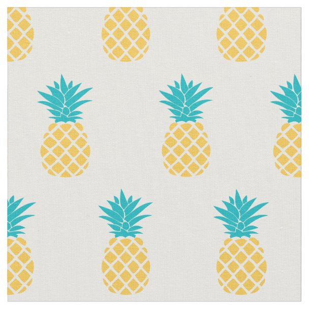 Modisches Ananas-Muster Stoff | Zazzle.de