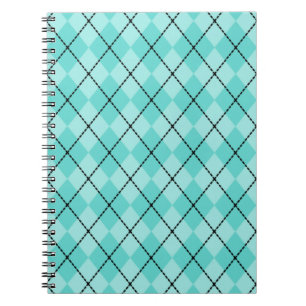 Helles Aqua-Argyle-Notizbuch Notizblock