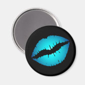 Helles Aqua Blue Ombre Lippen sehen Magnet (Vorderseite/Rückseite)