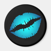 Helles Aqua Blue Ombre Lippen sehen Magnet (Vorne)