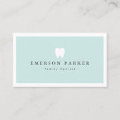 Helles Aqua Blue Zahnarztlogo Visitenkarte (Vorderseite)