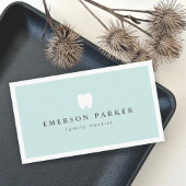 Helles Aqua Blue Zahnarztlogo Visitenkarte