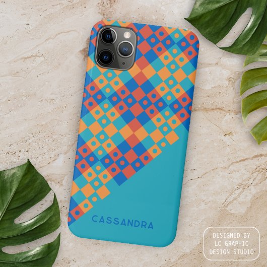 Helles Aquamarin Blue Orange Red Midjahrs Kunstmus Case-Mate iPhone Hülle