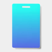 Helles Aquamarines Aqua Ombre Logo Template Mitarb Ausweis (Back)