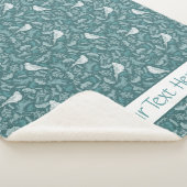 Helles Aquamarines Green Winter White Bird Blumenm Sherpadecke (3/4)