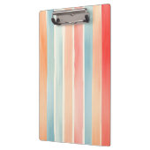 Helles Aquarell-farbenfrohes Streifenmuster Klemmbrett (Links)