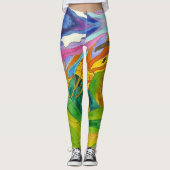 Helles Aquarell-Gleitschirmfliegen Legging Leggings (Vorderseite)