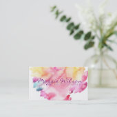 Helles Aquarell Visitenkarte (Stehend Vorderseite)