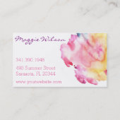 Helles Aquarell Visitenkarte (Rückseite)