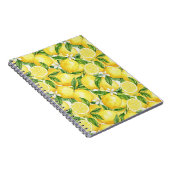 Helles Aquarell-Zitronenmuster Notizblock (Rechte Seite)