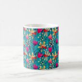 Helles Aquarellmuster nahtlos mit schönem Muster Kaffeetasse (Mittel)