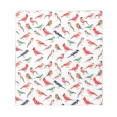 Helles Aquarellmuster. Vögel Notizblock (Vorderseite)