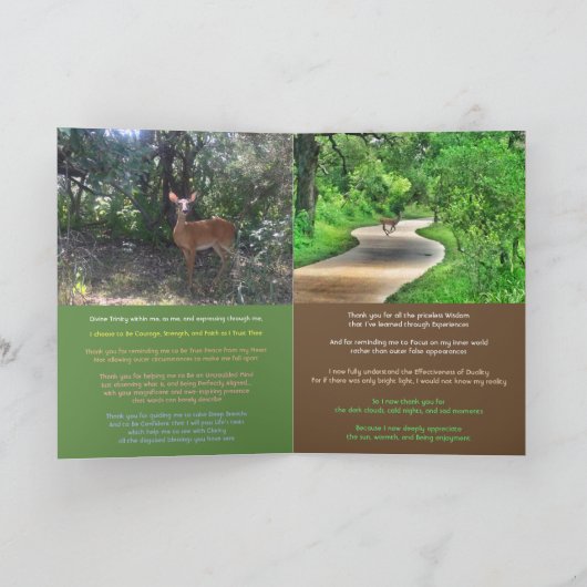 "Helles Auftauchen vom dunklen" Gedicht/von der Dankeskarte (Innenseite)