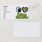 Helles Auge Herz I Liebe als Comedian Visitenkarte (Vorne/Hinten)