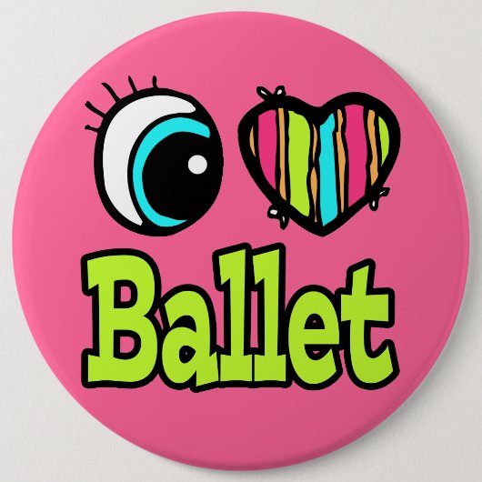Helles Auge Herz I Liebe Ballett Button (Vorderseite)