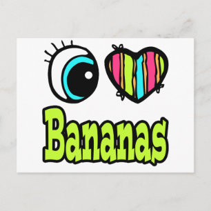 Helles Auge Herz I Liebe Bananen Postkarte