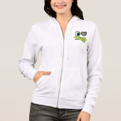 Helles Auge Herz I Liebe Gestochen Hoodie (Vorderseite)