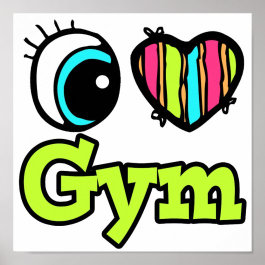 Helles Auge Herz I Liebe Gym Poster (Vorne)