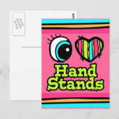 Helles Auge Herz I Liebe Handständer Postkarte (Vorne/Hinten)