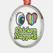 Helles Auge Herz I Liebe Hühnernuggets Ornament Aus Metall (Links)