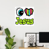 Helles Auge Herz I Liebe Jesus Poster (Heimbüro)