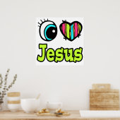 Helles Auge Herz I Liebe Jesus Poster (Küche)