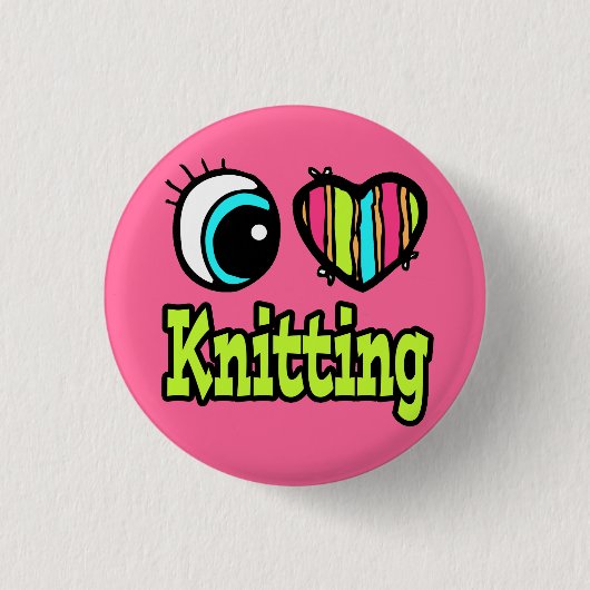 Helles Auge Herz I Liebe Knittern Button (Vorderseite)