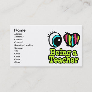 Helles Auge Herz I Liebe Lehrerin Visitenkarte