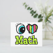 Helles Auge Herz I Liebe Mathematik Postkarte (Stehend Vorderseite)