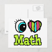 Helles Auge Herz I Liebe Mathematik Postkarte (Vorne/Hinten)