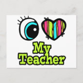 Helles Auge Herz I Liebe mein Lehrer Postkarte (Vorderseite)