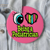 Helles Auge Herz I Liebe Pädiatrie Button (Beispiel)