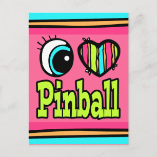Helles Auge Herz I Liebe Pinball Postkarte