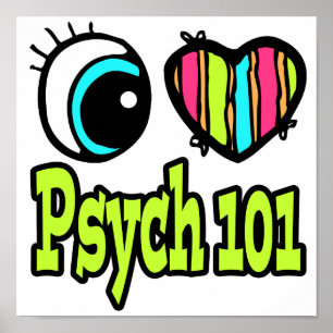 Helles Auge Herz I Liebe Psych 101 Poster