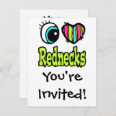 Helles Auge Herz I Liebe Redneck Einladung (Vorne/Hinten)