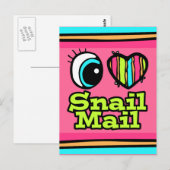 Helles Auge Herz I Liebe Schnecke Mail Postkarte (Vorne/Hinten)